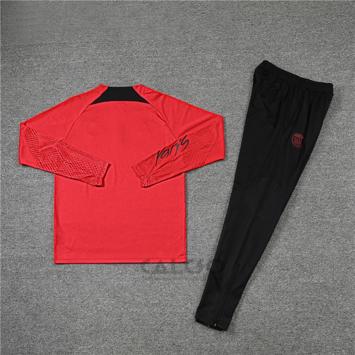 Tuta da Track di Felpa Paris Saint-Germain Jordan 2022-2023 Rosso
